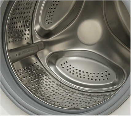 Spotless washing machine drum after removing dirt and grime with Fizzi Fred tablet