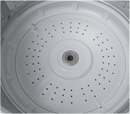 Washing machine drum fully cleared of detergent residue after one Fizzi Fred tablet